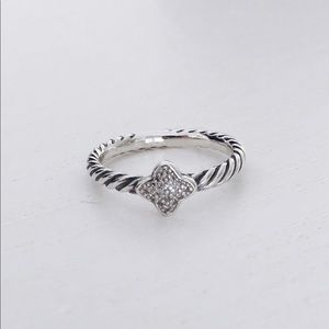 DAVID YURMAN, Quatrefoil ring with diamonds
